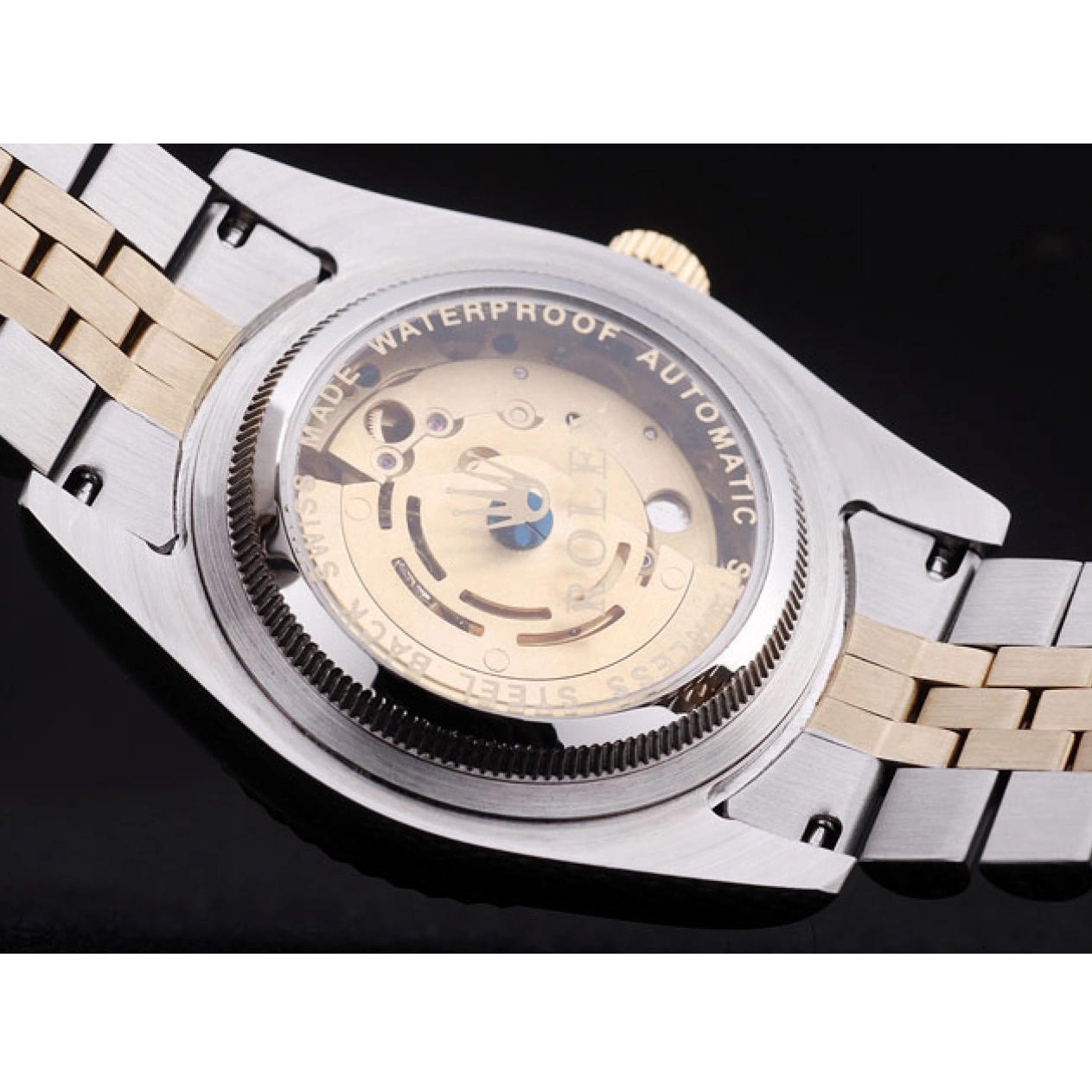 Aaa replica Diamonds Silver 7454 Rolex Bezel Datejust Ribbed Dial 0818